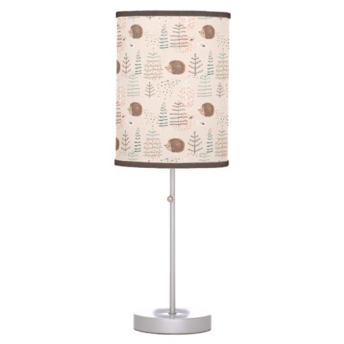 Cute Woodland Hedgehog Pattern Table Lamp