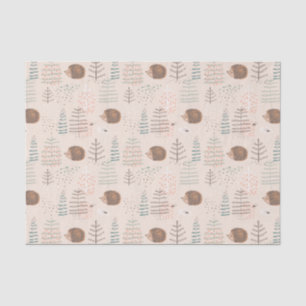 Cute Woodland Hedgehog Pattern Tissue Paper