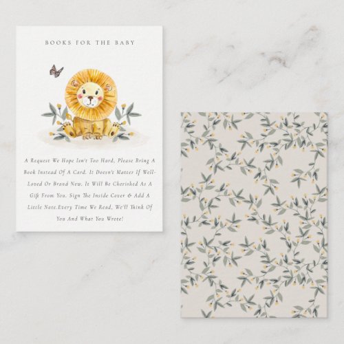 Cute Woodland Lion Foliage Books For Baby Shower