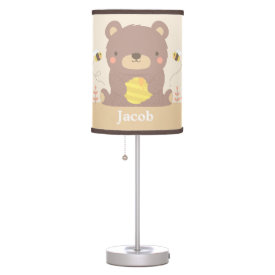 Cute Woodland Little Bear Kids Room Decor Table Lamp
