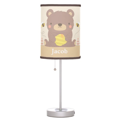 Cute Woodland Little Bear Kids Room Decor Table Lamp