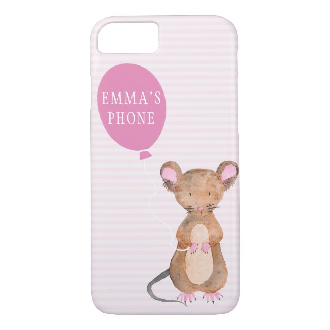 Cute Woodland Mouse Apple iPhone 7 Phone Case