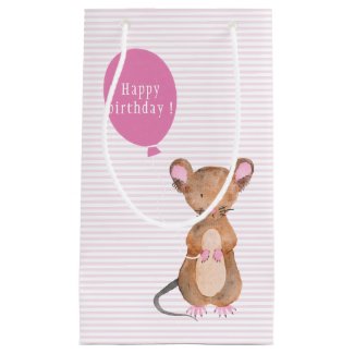Cute Woodland Mouse | Birthday Gift Bag