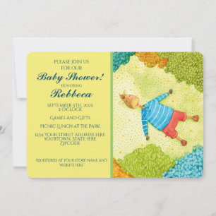 Cute Woodland Pony Baby Shower Invitation