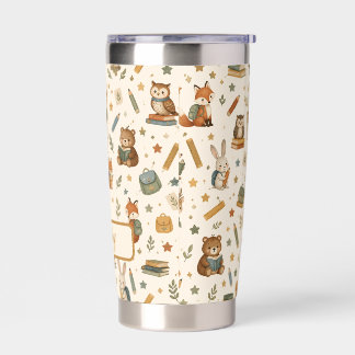 Cute Woodland School Friends Insulated Tumbler