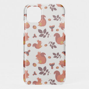 Cute Woodland Squirrel Autumn Pattern iPhone 11 Case