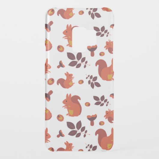 Cute Woodland Squirrel Autumn Pattern Uncommon Samsung Galaxy Case (Back)