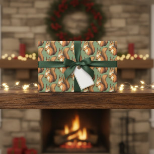 Cute Woodland Squirrel Wrapping Paper