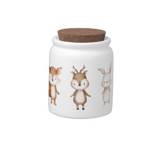 Cute Woodland Sweeties Forest Animal Babies Candy Jar