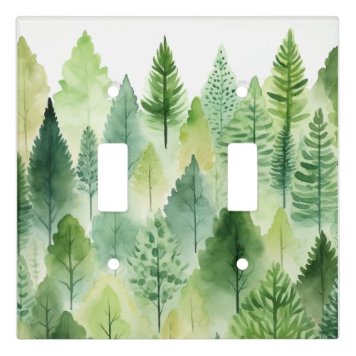 Cute Woodland Trees Light Switch Cover