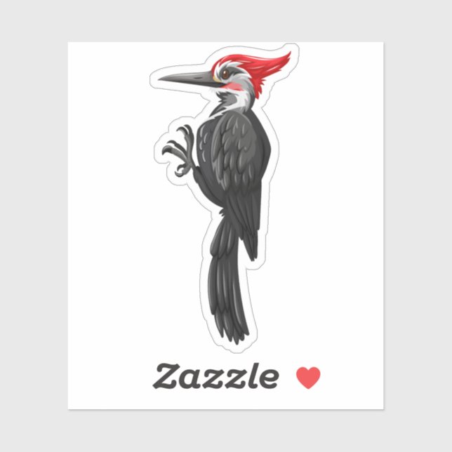 Cute woodpecker cartoon illustration sticker (Sheet)