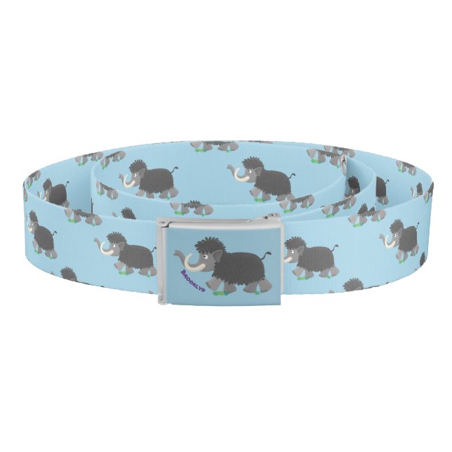 Cute woolly mammoth cartoon illustration belt (Coil)