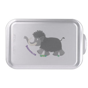 Cute woolly mammoth cartoon illustration cake pan