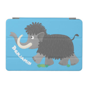 Cute woolly mammoth cartoon illustration iPad mini cover