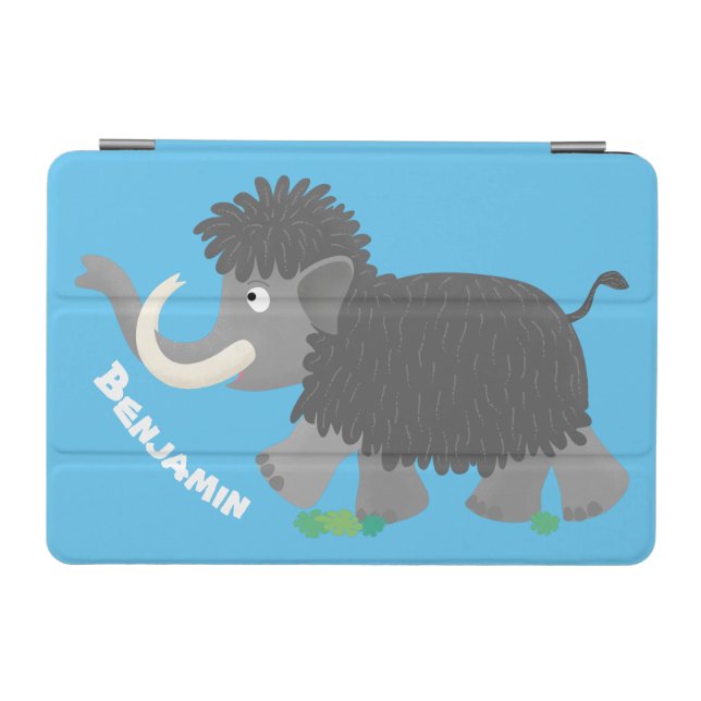 Cute woolly mammoth cartoon illustration iPad mini cover (Horizontal)
