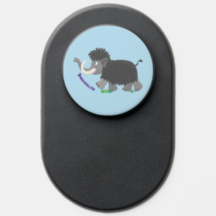 Cute woolly mammoth cartoon illustration PopSocket