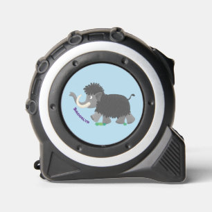 Cute woolly mammoth cartoon illustration tape measure