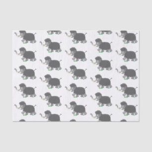 Cute woolly mammoth cartoon illustration tissue paper