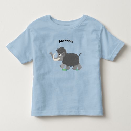 Cute woolly mammoth cartoon illustration toddler t_shirt