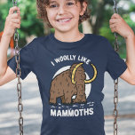 Cute Woolly Mammoth Funny Prehistoric Animal T-shirt at Zazzle