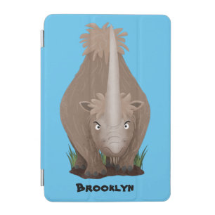 Cute woolly rhino elasmotherium cartoon iPad mini cover