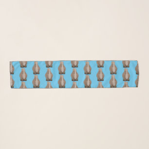 Cute woolly rhino elasmotherium cartoon scarf