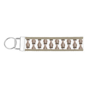 Cute woolly rhino elasmotherium cartoon wrist keychain