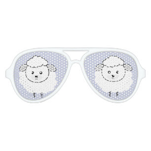 Cute Wooly Lamb Face Aviator Sunglasses