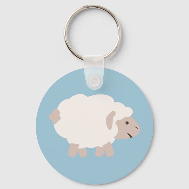 Cute Wooly lamb Keychain (Front)