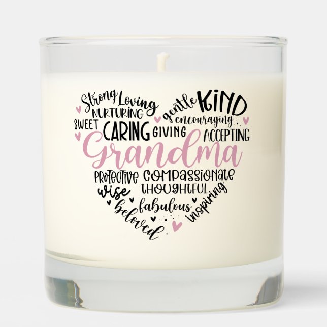 cute word art Grandma Scented Candle (Front)