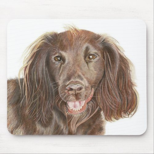 Cute Working Cocker Spaniel Painting Mouse Pad