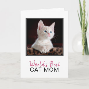 Gorgeous Cat Personalised Mother's Day Greetings Card 