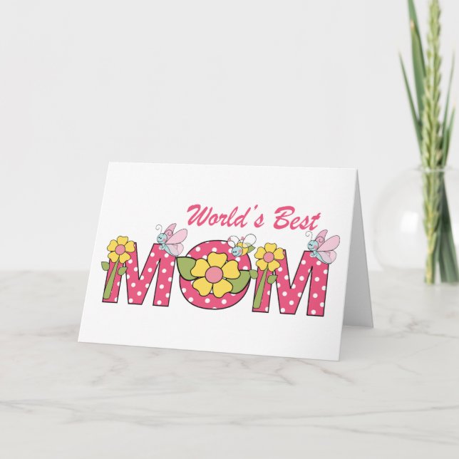 CUTE World's Best Mom! Card (Front)