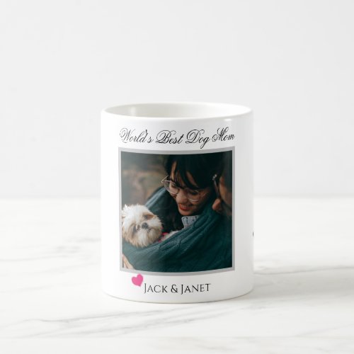 Cute Worlds Best Mom  Dog Paw with Heart Coffee Mug