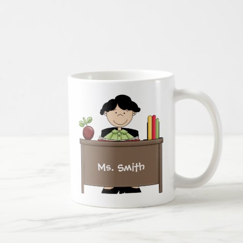Cute Worlds Greatest Female Teacher with Name Coffee Mug