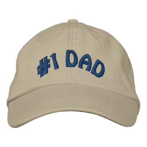 Cute Worlds Greatest Number One 1 Dad Embroidered Baseball Cap