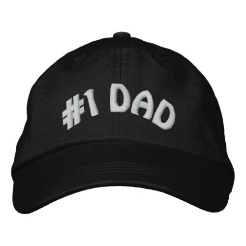 Cute Worlds Greatest Number One 1 Dad Embroidered Baseball Cap