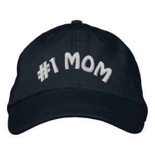 Cute Worlds Greatest Number One #1 Mom Embroidered Baseball Cap