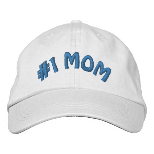 Cute Worlds Greatest Number One 1 Mom Embroidered Baseball Cap