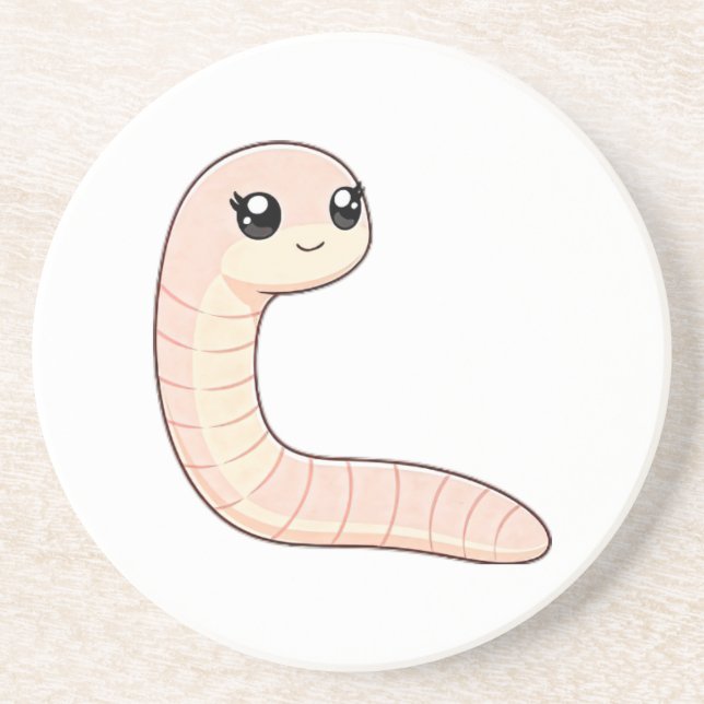 Cute Worm Coaster (Front)