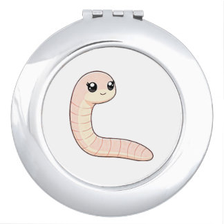 Cute Worm Coaster Compact Mirror