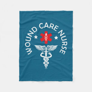 Cute Wound Care Nurse Stethoscope Nurse Fleece Blanket