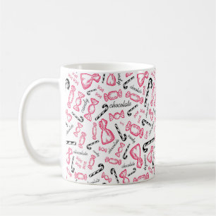 Cute Wrapped Chocolate Candy Drawing / Sketch Coffee Mug