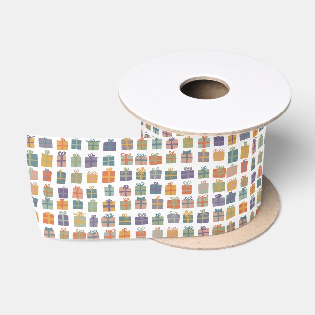Cute Wrapped Gifts w Bows Holiday Birthday Baby  Satin Ribbon (Spool)