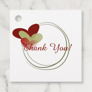 Cute Wreath with Hearts Favor Tags