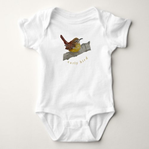 Cute Wren Early Bird Baby Outfit Baby Bodysuit