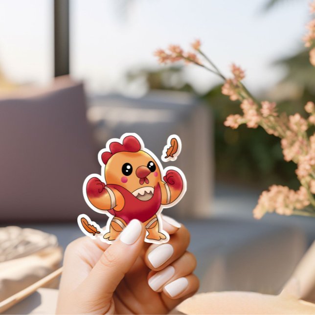 Cute Wrestling Rooster  Sticker (Creator Uploaded)