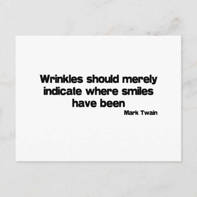 Cute, Wrinkles quote Postcard (Front)