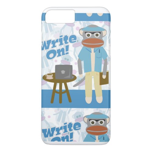 Cute Writer Sock Monkey iPhone 8 Plus7 Plus Case