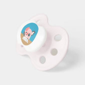 Cute Writing Cartoon Pig Pacifier (Front Right)